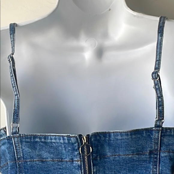PacSun Blue Camisole Bustier Crop Top - Picture 4 of 10